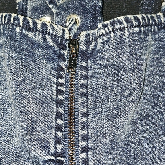 Denim Lace-Up Dress - Picture 3 of 5